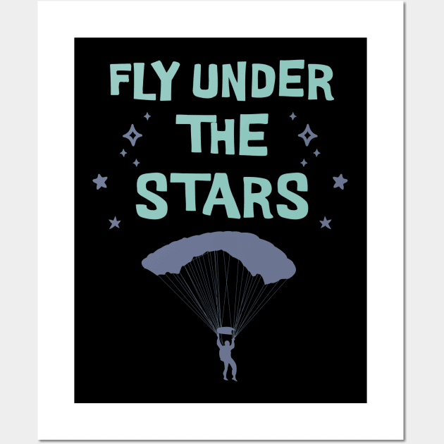 Fly under the stars, extreme sports, thrill seeker Wall Art by New Day Prints